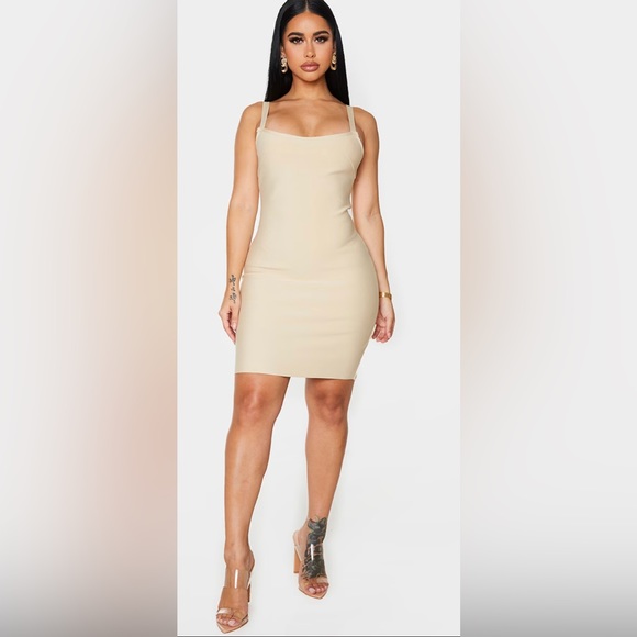 NWT PLT Shape Stone Bandage Strappy Bodycon Dress Size 6 - Picture 2 of 7